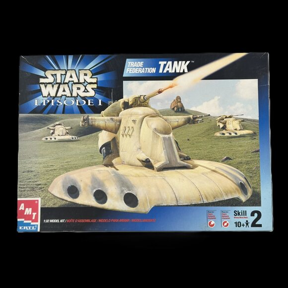AMT ERTL Star Wars Episode 1 Trade Federation Tank 1:32 Vintage Model Kit 1999 - Picture 2 of 12